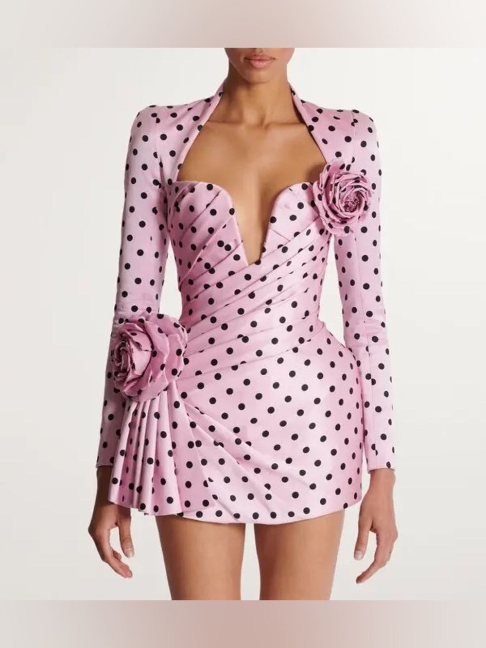 ATOIR x Free People Anthropologie Pink Polka Dot Missy Dress Gown sz US 6